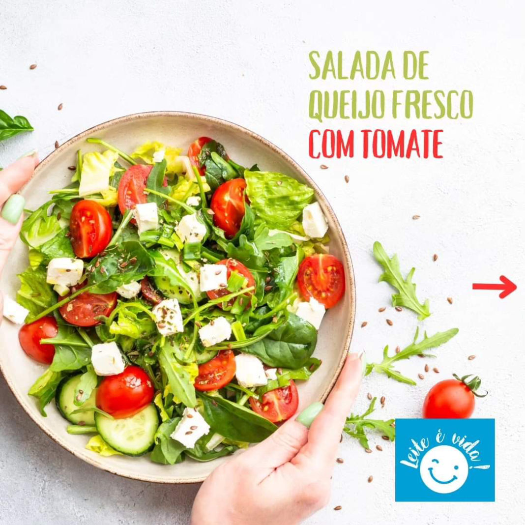 salada de queijo fresco com tomate