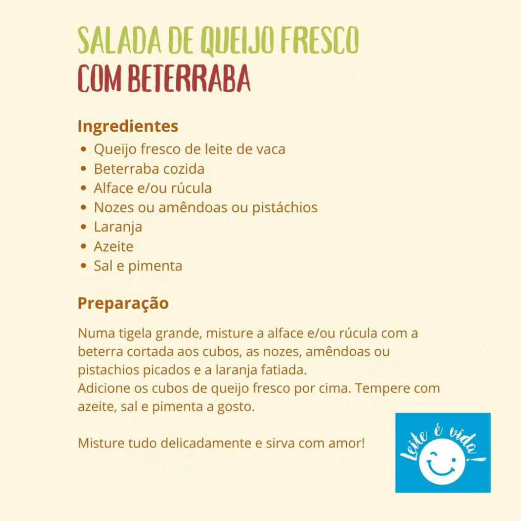 salada de queijo fresco com beterraba - receita