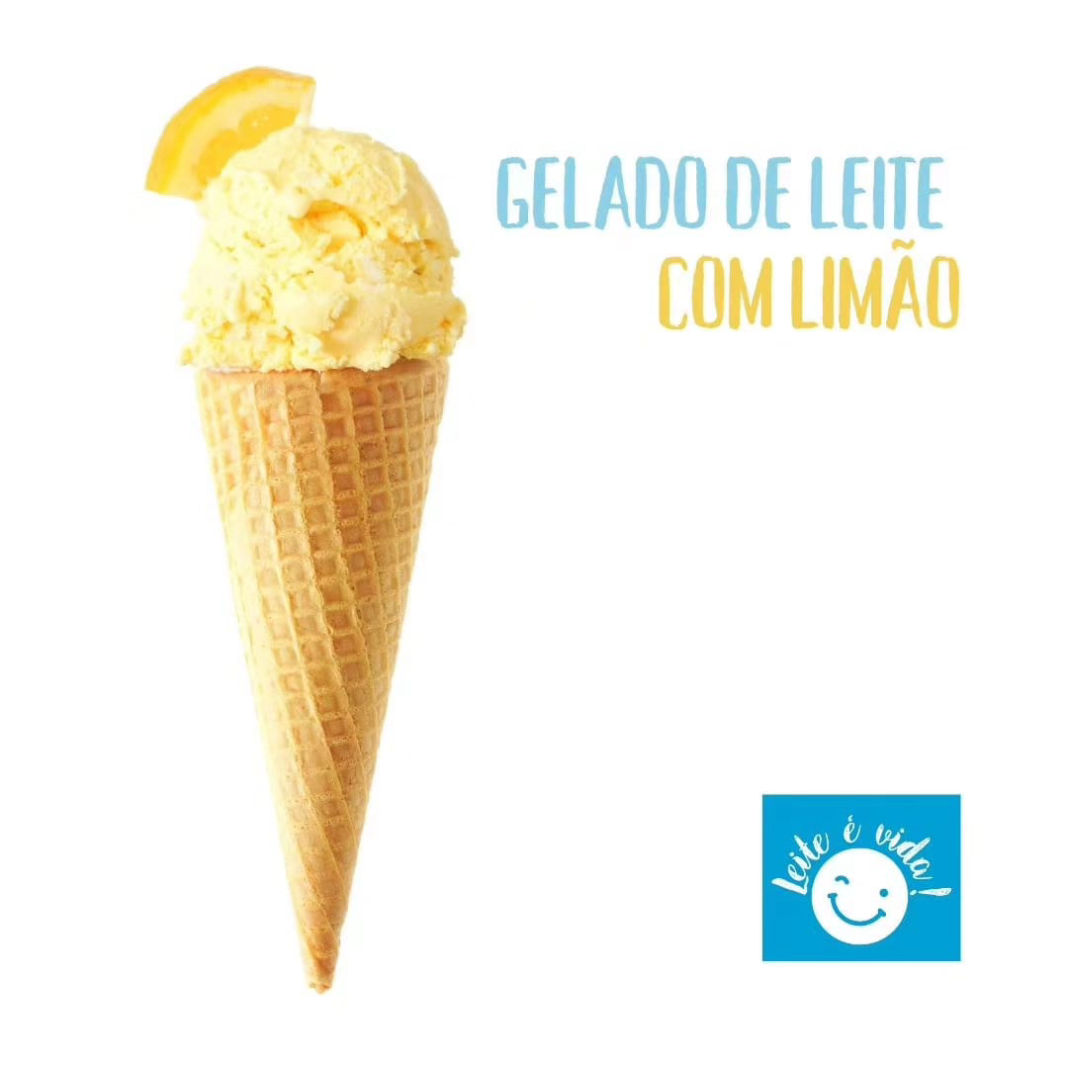 gelado de leite com limão